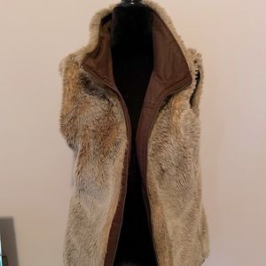 GAP reversible faux fur vest